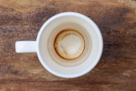 Cup of coffee drying mark in cup Stock Photos