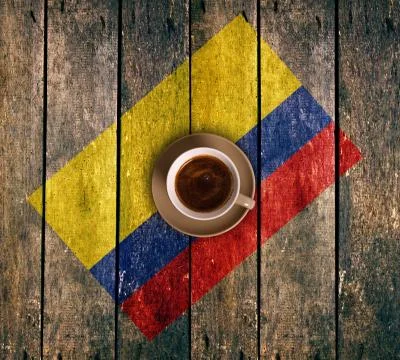 Cup of coffee with the flag Stock-Fotos