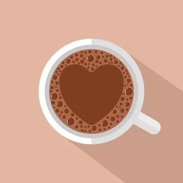 Cup with coffee. flat design Illustrazione stock