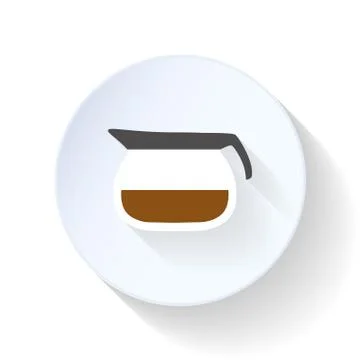 Cup of coffee flat icon Stock Illustration