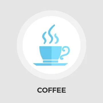 Cup of coffee flat icon Stock Illustration