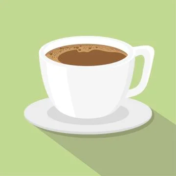 A cup of coffee flat style vector illustration. 스톡 일러스트