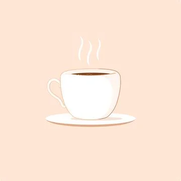 Cup of coffee flat vector Stock Illustration