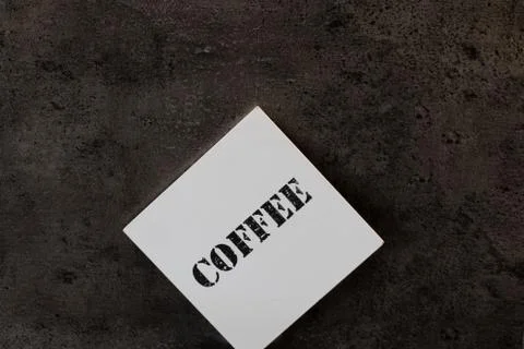 Cup of coffee in front of a grey background Foto stock