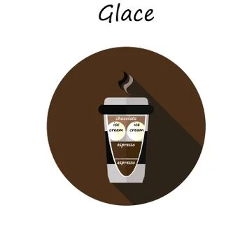 Cup of coffee Glace Stock Illustration