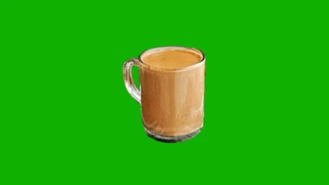 Cup of coffee on green screen Stock Footage 328228844