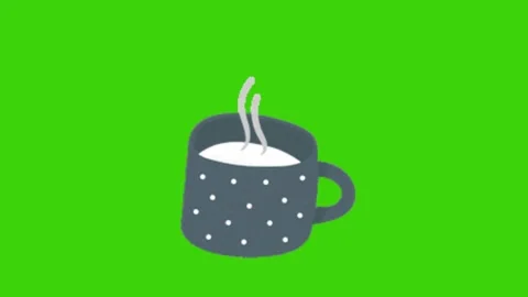Cup of coffee on green screen Vidéo 328228894