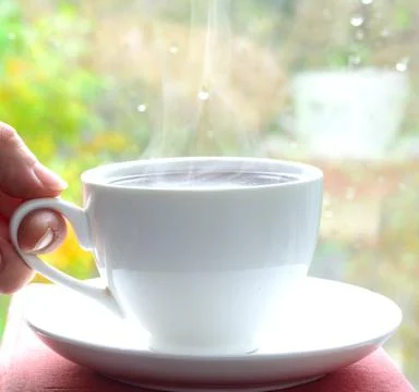 Cup coffee hand Stock Photos