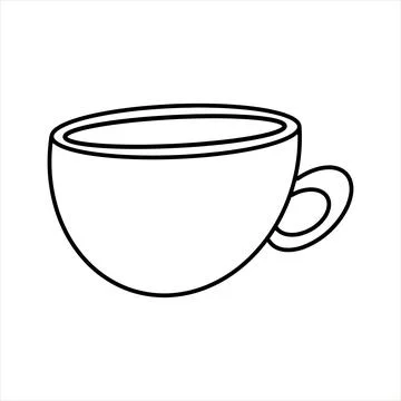 Cup of coffee icon. Cup flat icon. Stock Illustration