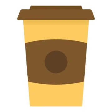 Cup of coffee icon, flat style Illustrazione stock