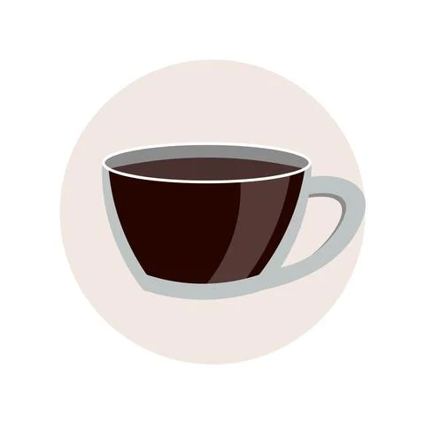 Cup of coffee icon. isolated design element Illustrazione stock