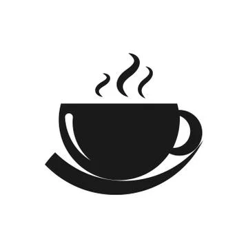 Cup of coffee icon isolated on white background Stock Illustration