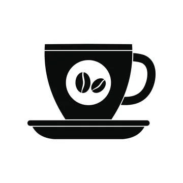 Cup of coffee icon, simple style Stock Illustration
