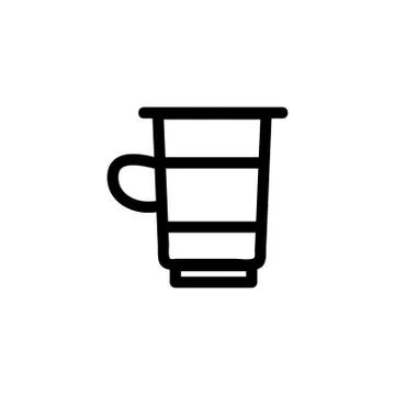 Cup of coffee icon vector. Isolated contour symbol illustration Stockillustratie