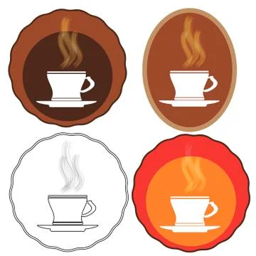 Cup of Coffee Icons 스톡 일러스트