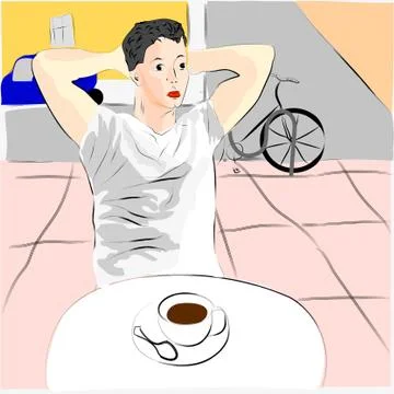 A cup of coffee Illustrazione stock