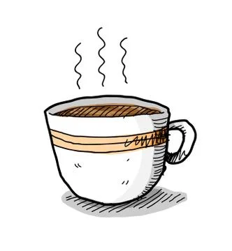 A Cup of Coffee Stock Illustration