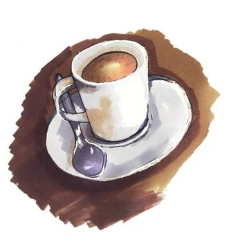 A Cup of Coffee Stock Illustration