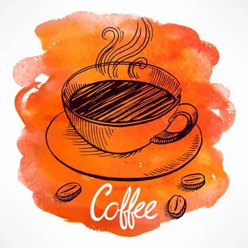 A cup of coffee Stock Illustration