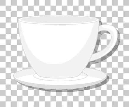 A cup of coffee isolated on transparent background Stock Illustration