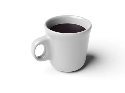 Cup of coffee isolated on white background Stock Illustration