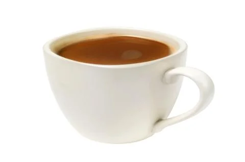 Cup of coffee isolated on white background 库存照片