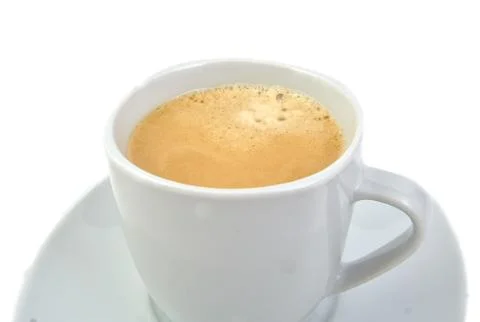 Cup of coffee isolated on white background Stock Photos