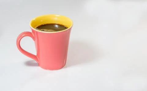 Cup of coffee isolated on white background Stock Photos