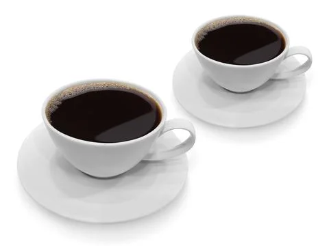 Cup of coffee isolated on white background Stock-Fotos
