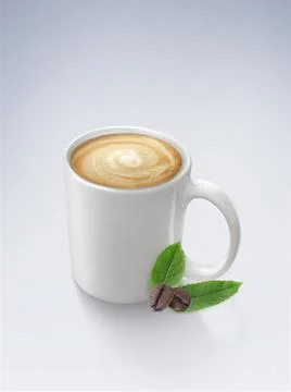 Cup of coffee isolated on white background Stock Photos