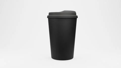 Cup for coffee. Isolated on white background. 3d rendering. Stock Photos