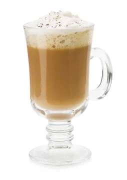 Cup of coffee isolated on white Stock Photos