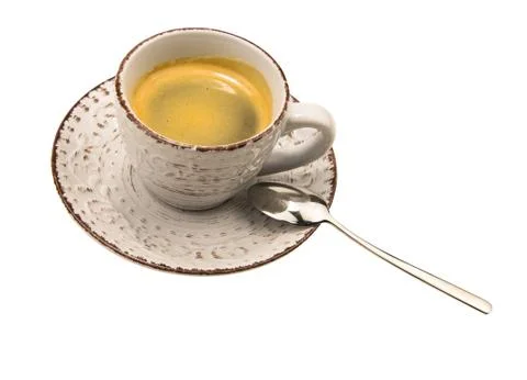 Cup of coffee isolated on white Stock Photos