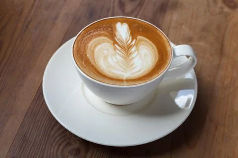 A cup of coffee latte Stock Photos