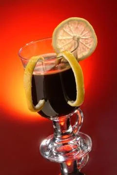 Cup Of Coffee With Lemon Stock Photos