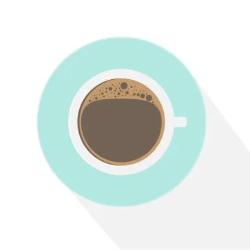 Cup Of Coffee On a Light Background. Stock Illustration