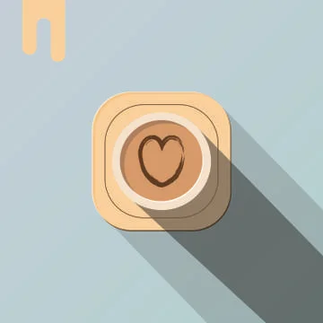 Cup of Coffee on a light Background. Minimal Design illustration. Ideal for b Stock Illustration