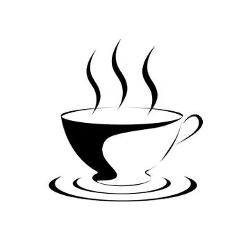 Cup coffee of line icon Stock Illustration