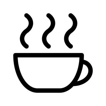 Cup of coffee line icon. Vector graphics Stock Illustration