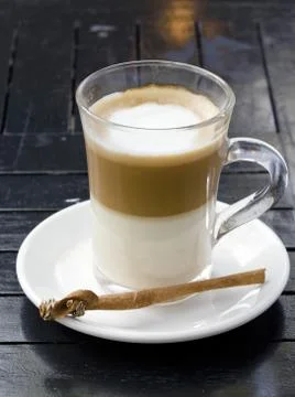 Cup from coffee with milk Stock Photos