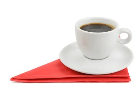Cup of coffee on napkin 写真素材