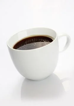Cup of coffee over white Stock Photos