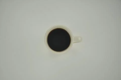 Cup of Coffee from overhead Foto stock