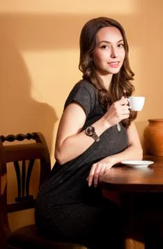 A cup of coffee. Stock Photos