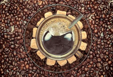 Cup of coffee. Stock Photos