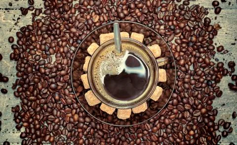 Cup of coffee. Stock Photos