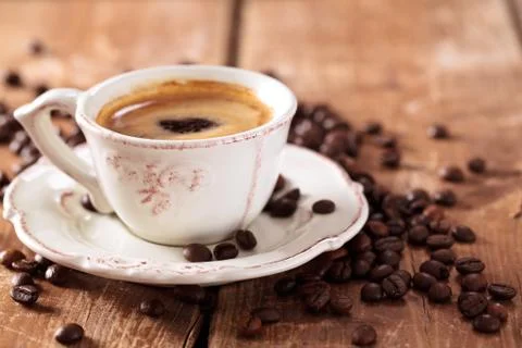 Cup of coffee. Stock Photos