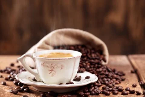 Cup of coffee. Stock Photos