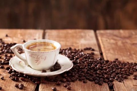 Cup of coffee. Stock Photos