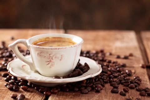Cup of coffee. Stock Photos